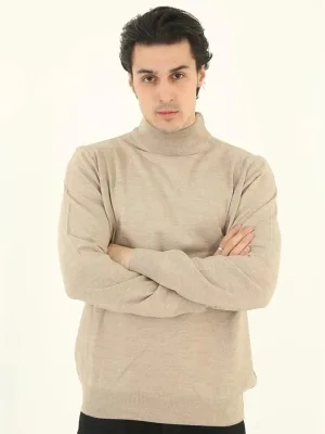 Masculin Bej Jumatate Golful Guler Bumbac Tricou Pulover
