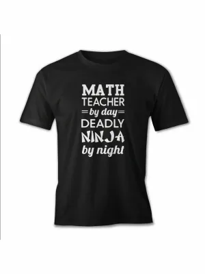 Men's Black Oversize Crew Neck Teachers' Day Printed T-Shirt
