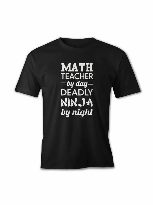 Men's Black Oversize Crew Neck Teachers' Day Printed T-Shirt 1