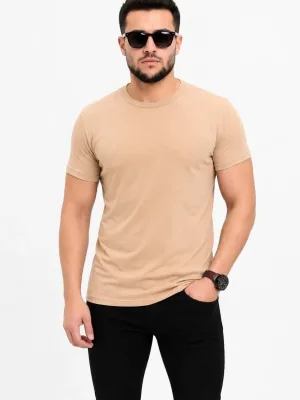 Машки беж slim велосипед јака краток ракав basic маица