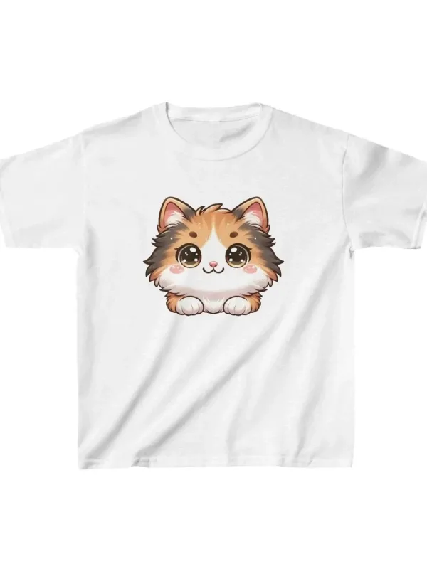 Παιδικό Λευκό Τυπωμένο Oversize T-Shirt 1