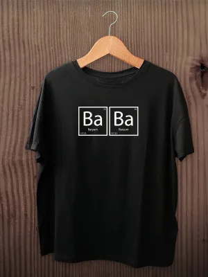 Muška crna oversize Tata tema print bicikl kragna majica