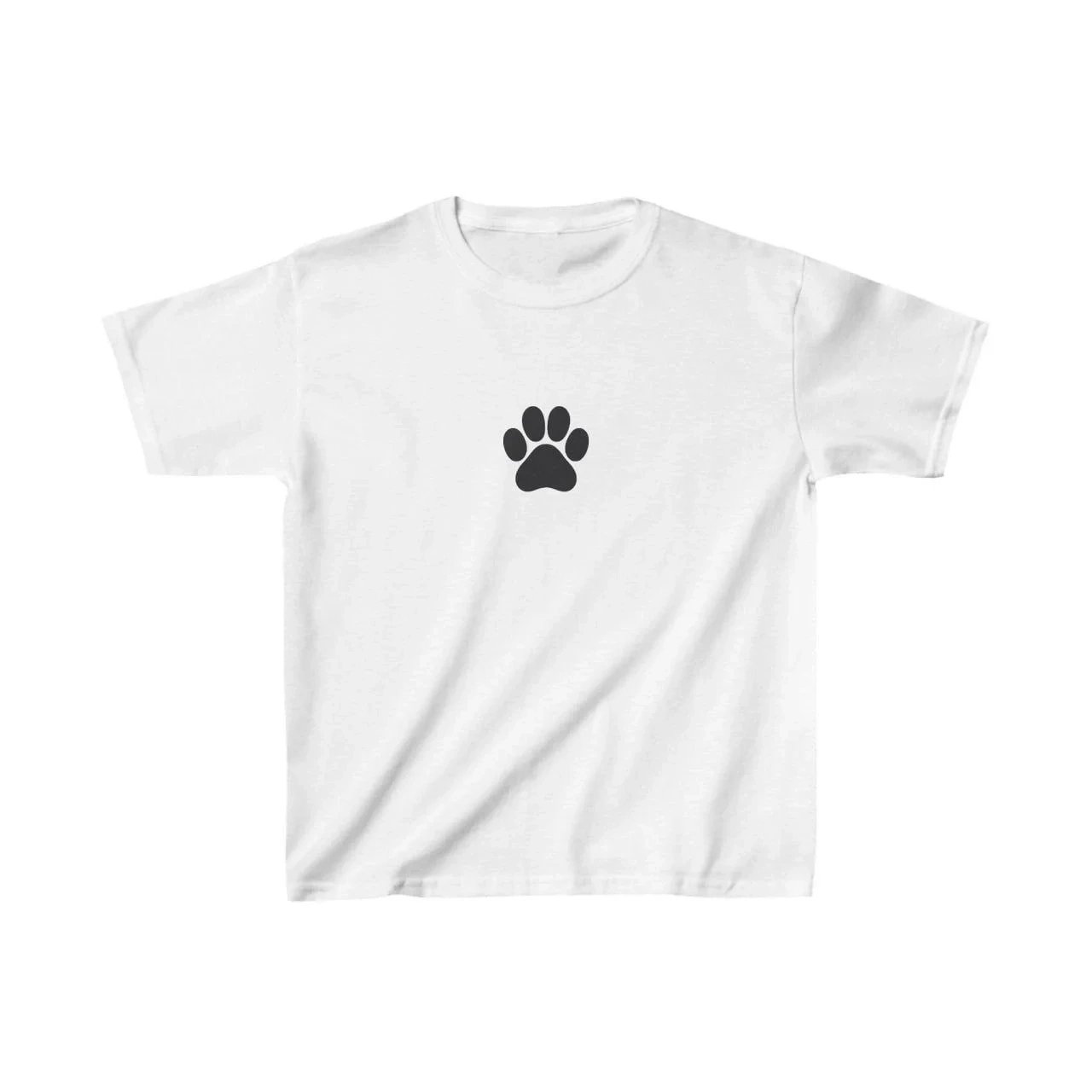 Παιδικό Λευκό Τυπωμένο Oversize Ποδηλατόλαιμο T-Shirt