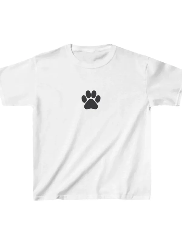 Παιδικό Λευκό Τυπωμένο Oversize Ποδηλατόλαιμο T-Shirt 1