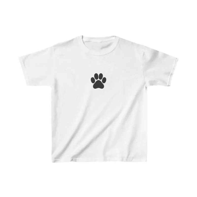 Παιδικό Λευκό Τυπωμένο Oversize Ποδηλατόλαιμο T-Shirt