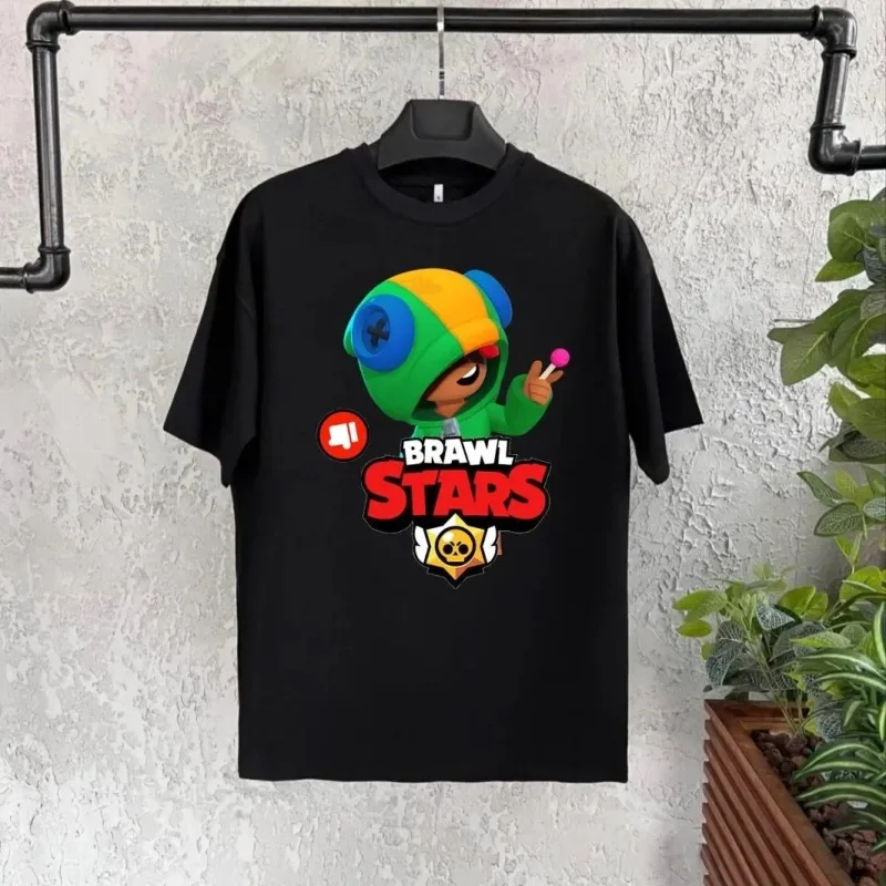 Children's Black Printed Short Sleeve Comfortable T-Shirt