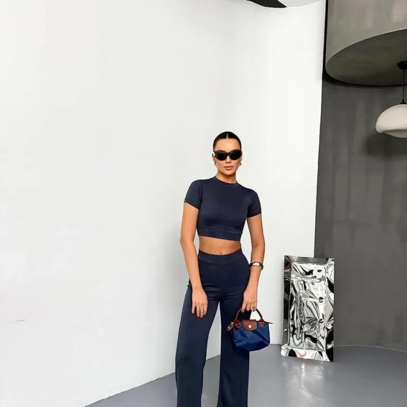 Women's Smoky Oversize Crop Set with Spanish Leg Pants