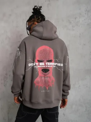 Burra Gri Oversize 3 Fije Pambuku Kapuçin me Print