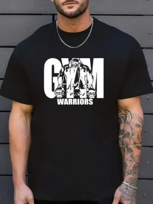 Ανδρικό Μαύρο Regular Ποδήλατο Λαιμό Εκτύπωση T-Shirt
