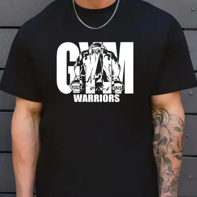 Ανδρικό Μαύρο Regular Ποδήλατο Λαιμό Εκτύπωση T-Shirt 1
