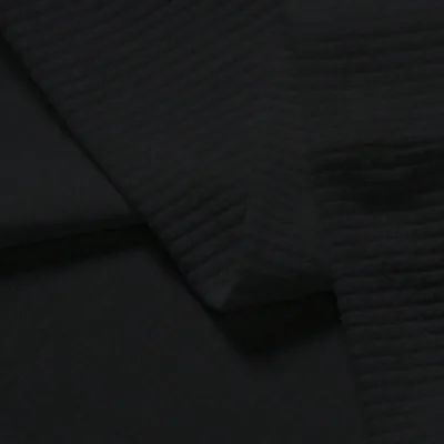 Erkek Siyah Oversize Fitilli Pamuklu Polo Yaka Tişört 4