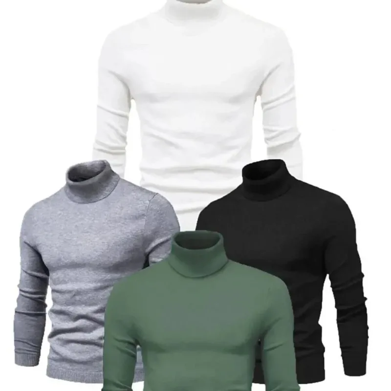 Muški 4-komplet likra rebrasta grlo slim fit body