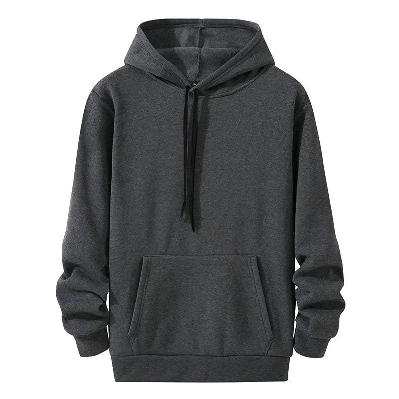 Women's Smoky Oversize Hooded Kangaroo Pocket Cotton Sweatshirt
