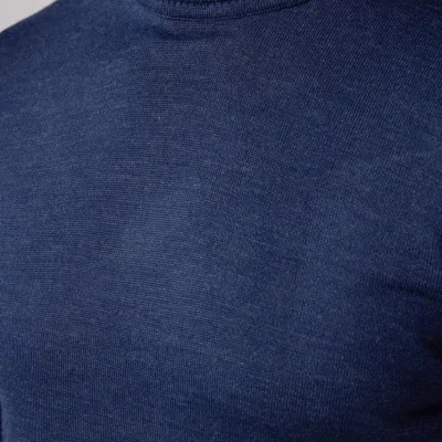 Muški indigo puni vrat riblji vrat dugi rukav triko džemper 4