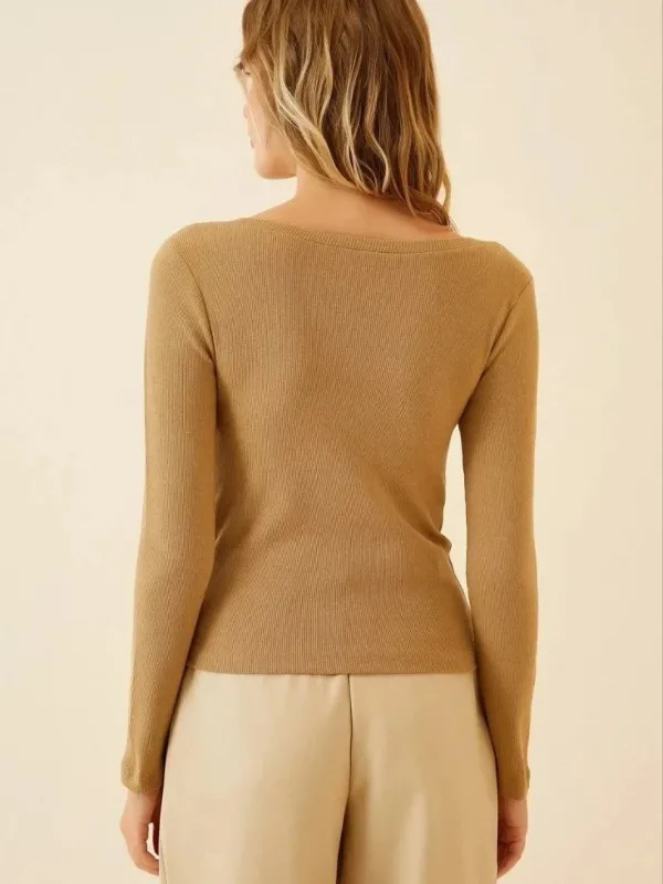 Ženska deva rebrasta likra crop body 5