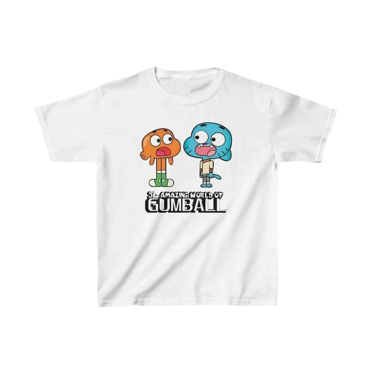 Dziecięca biała koszulka z nadrukiem, bawełniana, oversize, T-shirt
