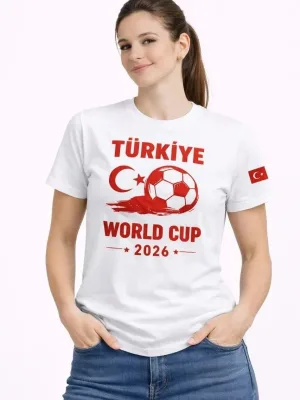 Γυναικείο Λευκό World Cup 2026 Τυπωμένο Ποδοσφαιρικό T-Shirt