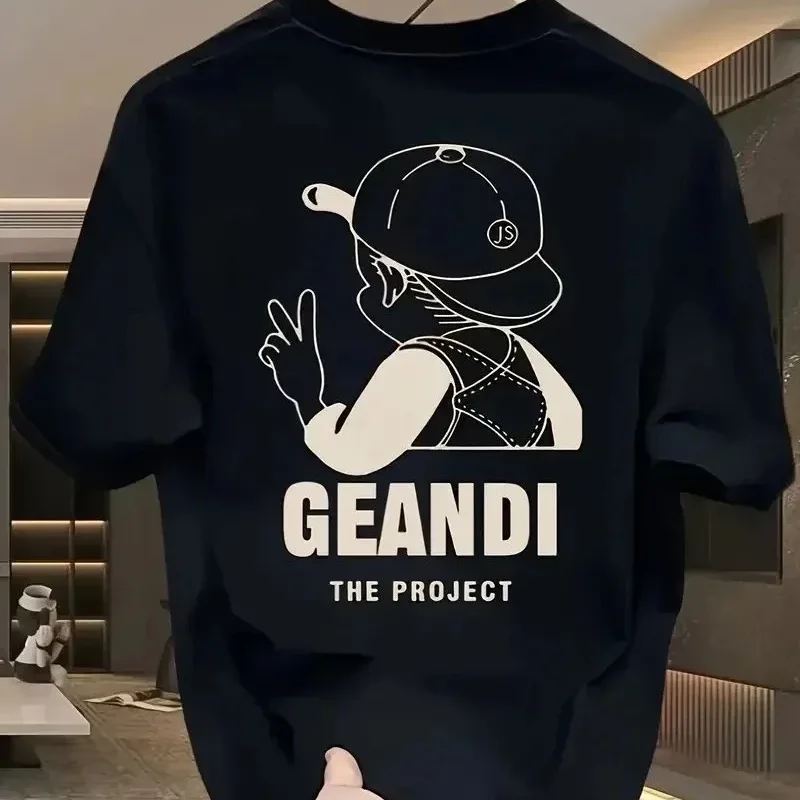Γυναικείο Μαύρο Oversize Gandhi The Project Τυπωμένο T-shirt
