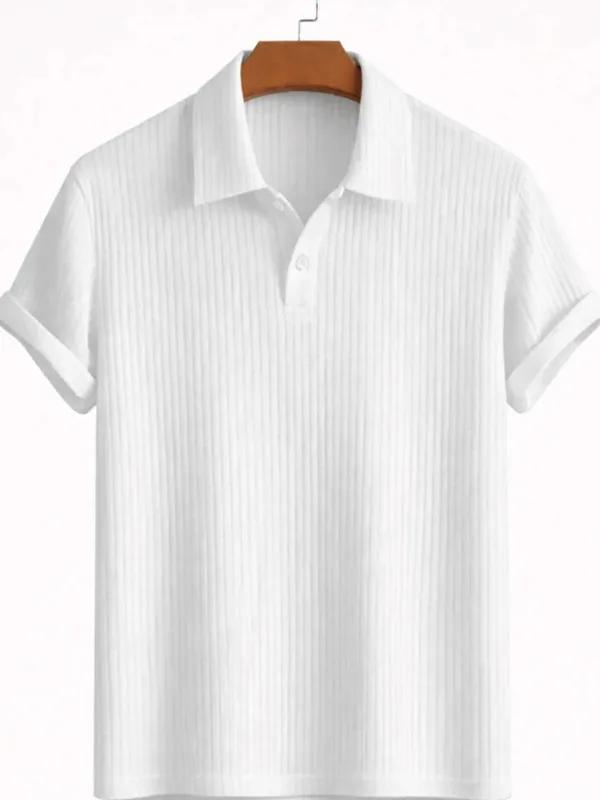 Black White 2-Pack Men's Oversize Ribbed Polo Neck 3