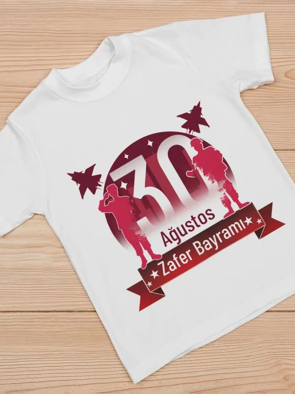 Muška bela Ataturk print bicikl kragna majica 1