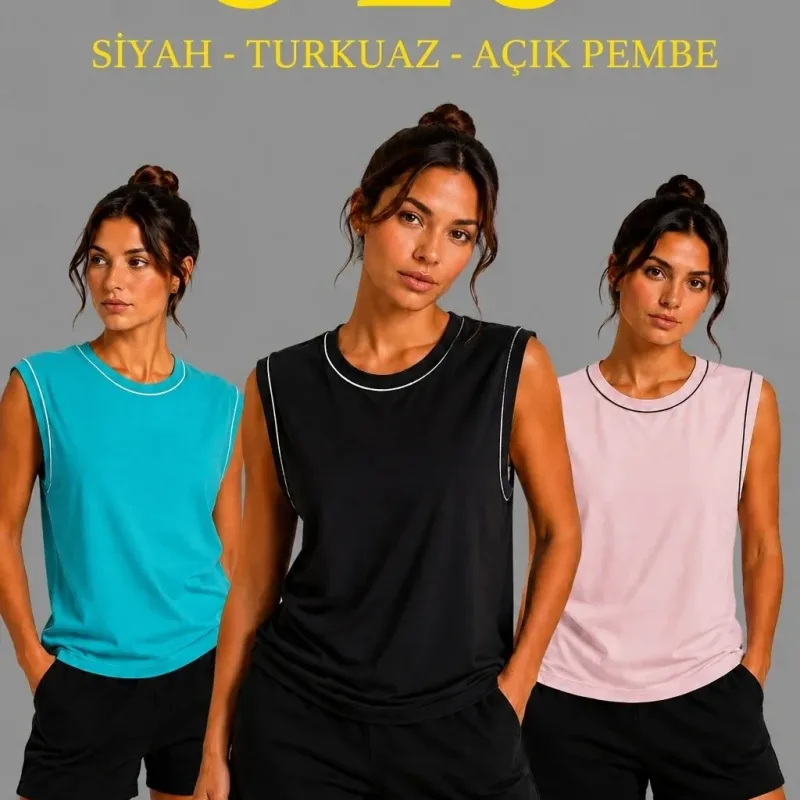 Jina 3'lü Set Bisîklet Yaka Bêçek Sporcu Atlet