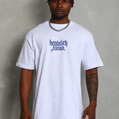 Kişi Ağ Oversize Velosiped Yaxalı Çap T-Shirt 4