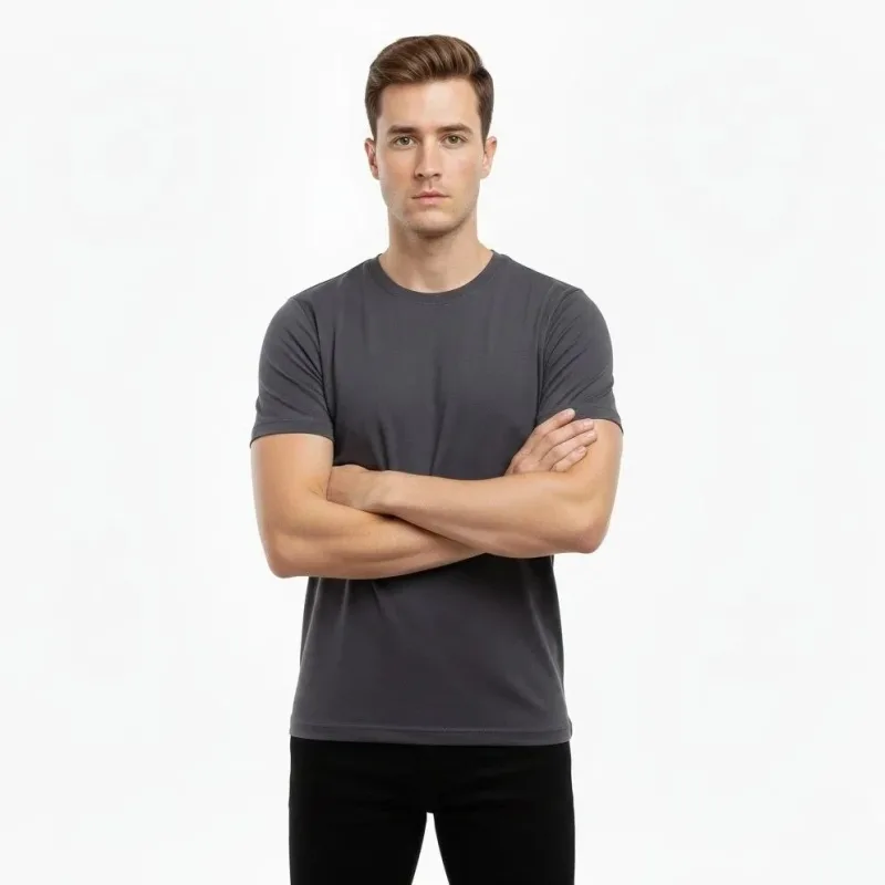 Kişi Tüstü Slim Fit Likralı Velosiped Yaxası Köynək