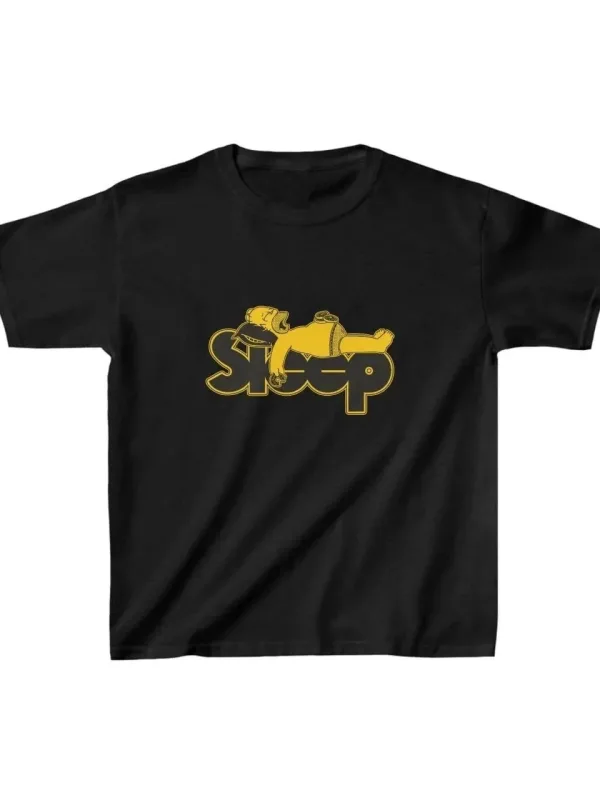 Παιδικό Μαύρο Oversize Printed Στρογγυλή Λαιμόκοψη T-shirt 1