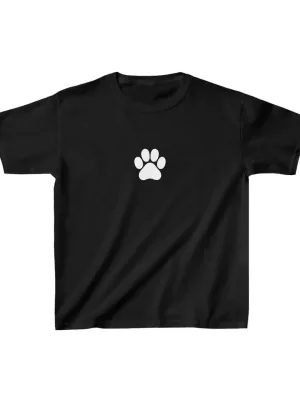 Παιδικό Μαύρο Oversize Τυπωμένο Ποδηλατόλαιμο T-Shirt