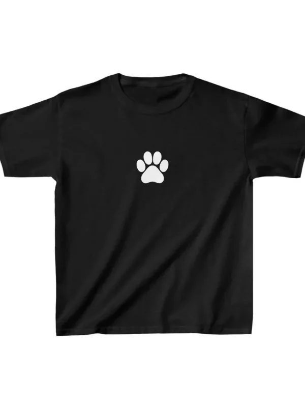 Παιδικό Μαύρο Oversize Τυπωμένο Ποδηλατόλαιμο T-Shirt 1