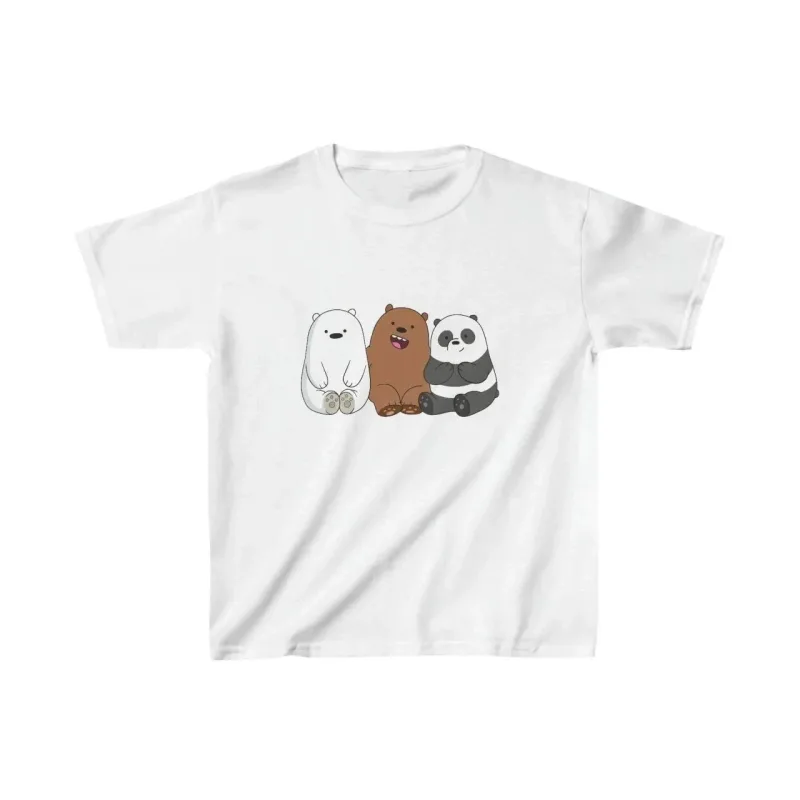 Camicie pentru Copii Alb cu Imprimeu Oversize Guler Rotund