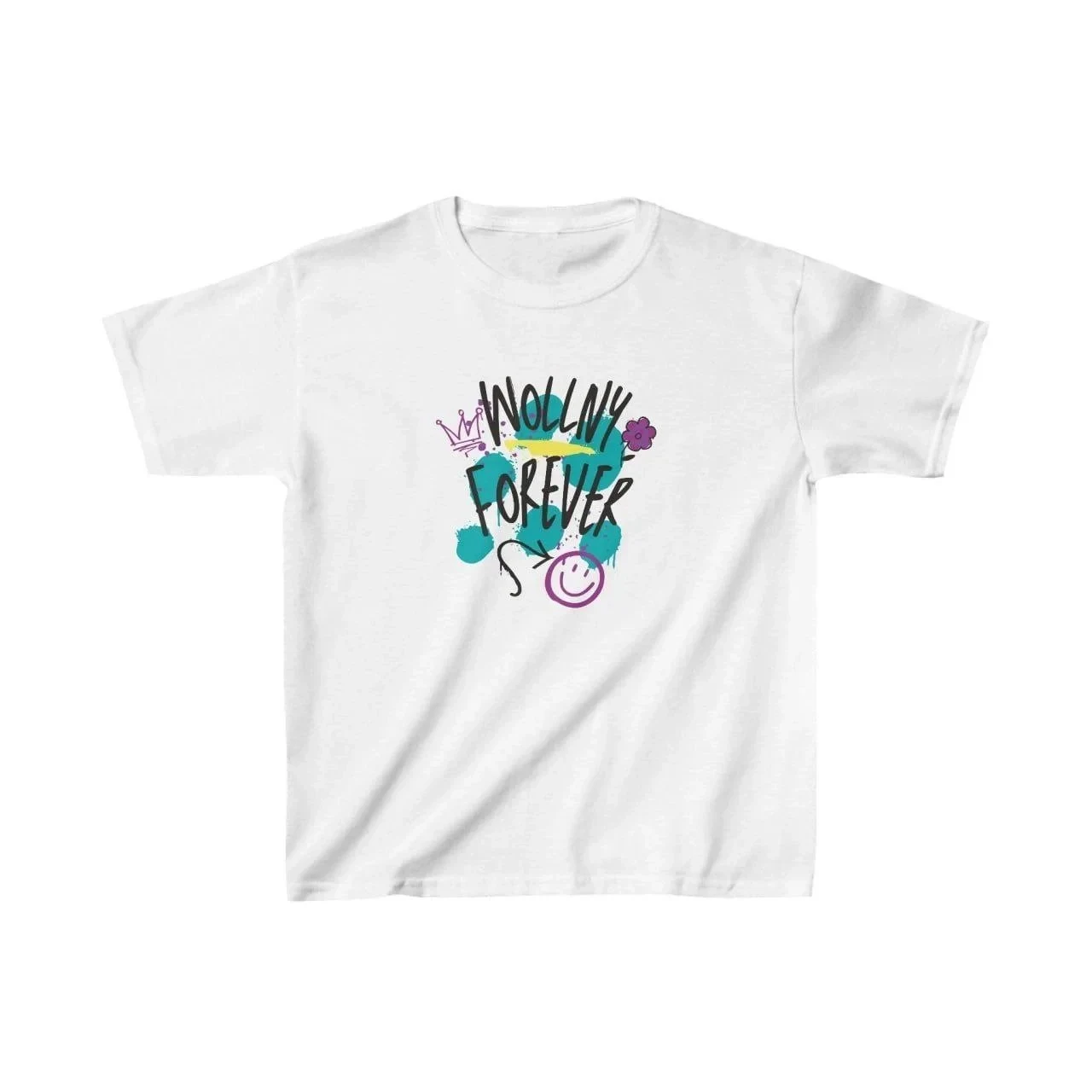 Uşaq Ağ Çap Oversize T-Shirt