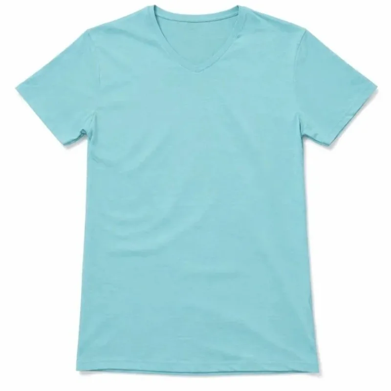 Cocoană Turcoaz V Guler Imprimat Bumbac Tricou