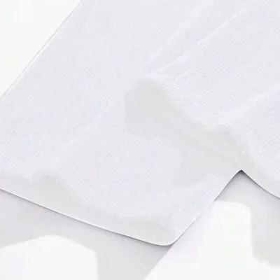 Muške bijele rebraste ottoman široki kroj baggy hlače 3