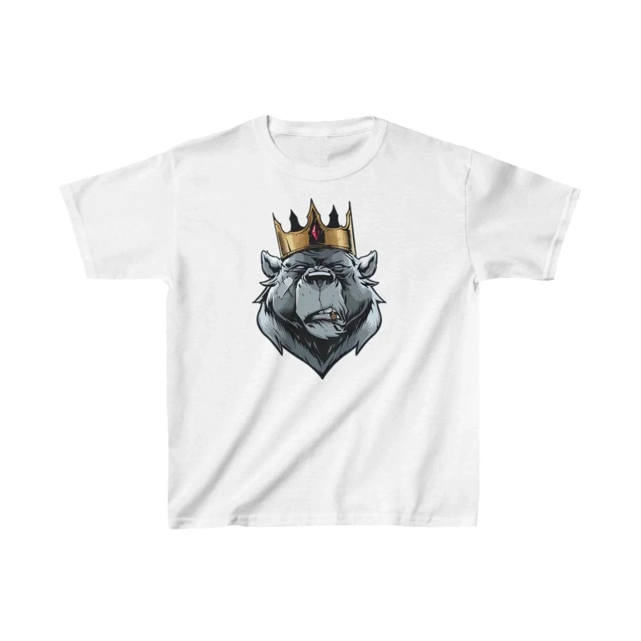 Παιδικό Λευκό Printed Μαλακό Βαμβακερό T-shirt