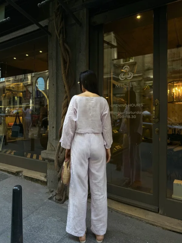 Hlače I Bluza Muslin set Bež 2