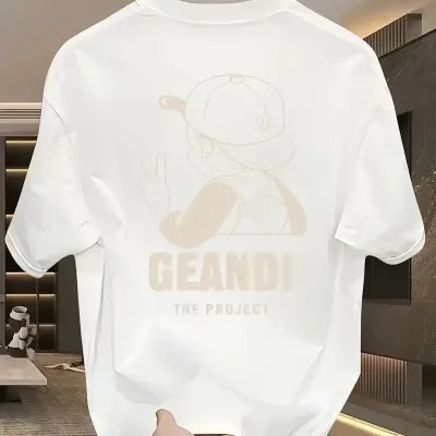 Γυναικείο Λευκό Τυπωμένο Κοντό Μανίκι T-shirt 1
