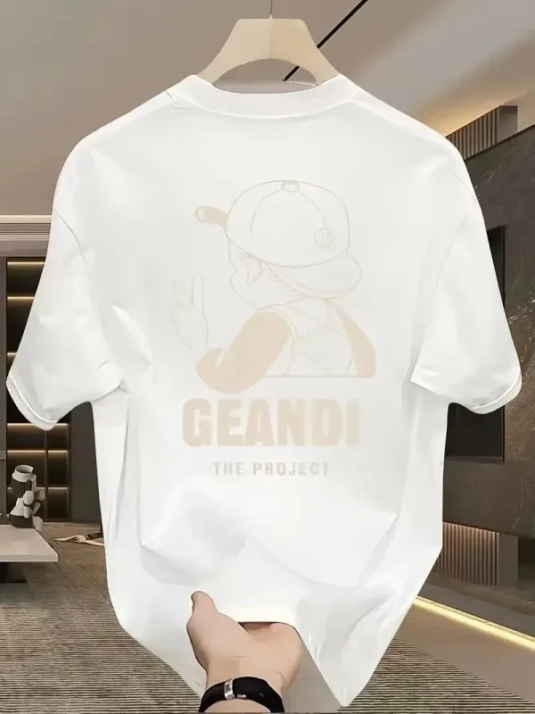 Γυναικείο Λευκό Τυπωμένο Κοντό Μανίκι T-shirt 1
