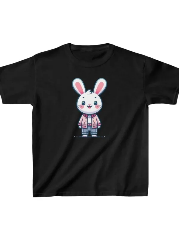 Children's Black Oversize Printed Cycling Neck T-Shirt 1
