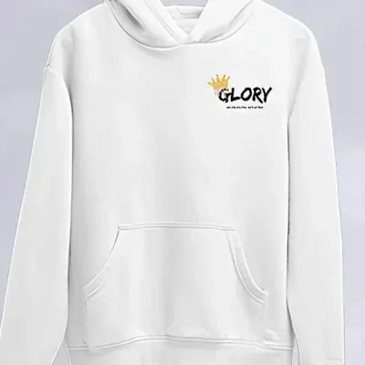 Dámsky biely oversize kapucňový s potlačou bavlnený 1