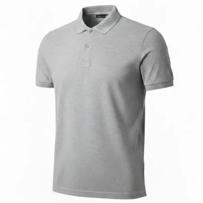 Kişi Boz Regular Pike Parça Düyməli Polo Yaxalı Köynək 1