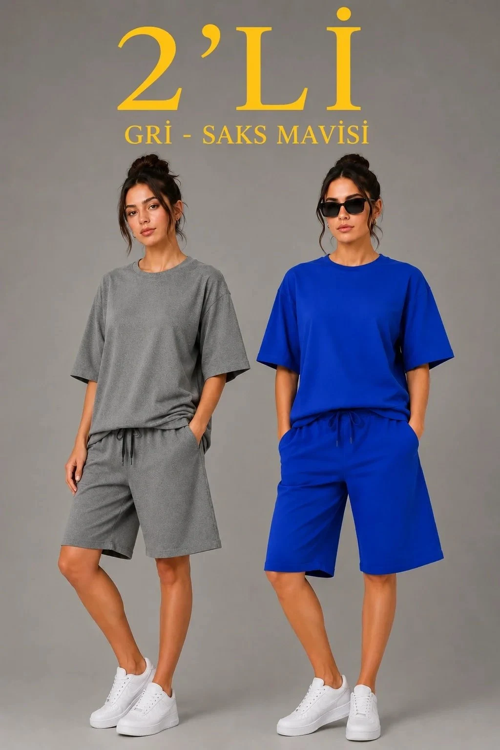 Γυναικείο Σετ 2 Τεμαχίων Oversize Δίνημα Σορτς