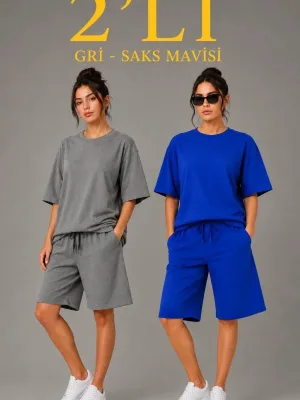 Γυναικείο Σετ 2 Τεμαχίων Oversize Δίνημα Σορτς