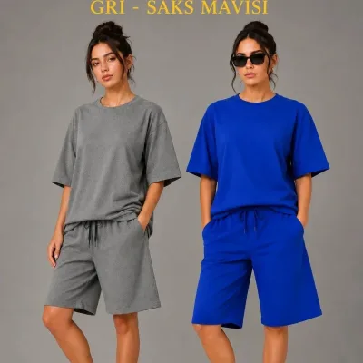 Γυναικείο Σετ 2 Τεμαχίων Oversize Δίνημα Σορτς 1