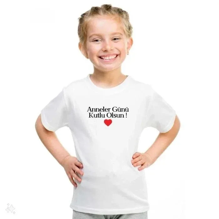 T-Shirta Zarokan a Spî ya Çapkirî ya Oversize ya Stûyê Bisîkletê