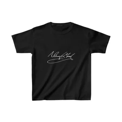 Παιδικό Μαύρο Oversize Printed Βαμβακερό T-shirt 1