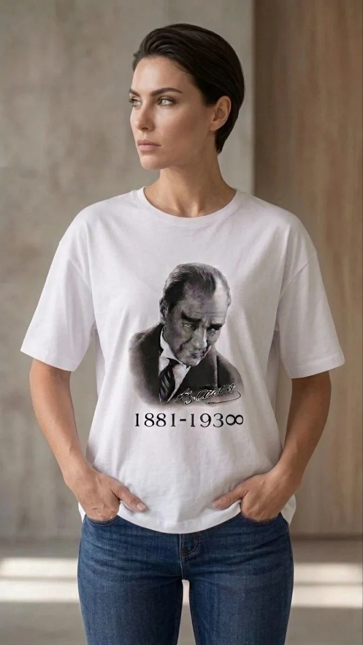 Qadın Ağ Velosiped Yaxalı Atatürk Çapı Köynək