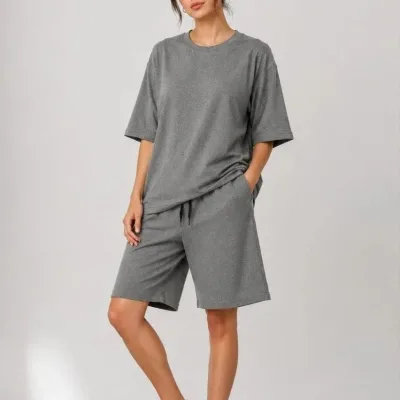 Γυναικείο Σετ 2 Τεμαχίων Oversize Δίνημα Σορτς 8