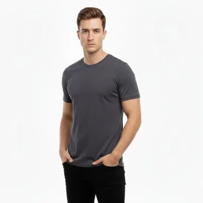 Kişi Tüstü Slim Fit Likralı Velosiped Yaxası Köynək 3