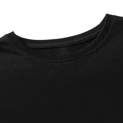 Ženska crna oversized biciklistička kragna crtani print majica 4